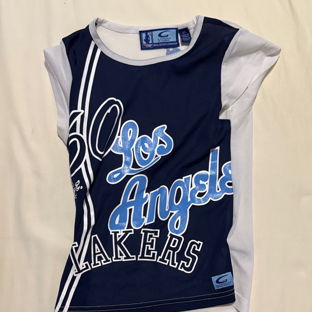 Navy and White Los Angeles Lakers Women's Tank Top